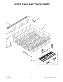 UPPER RACK AND TRACK PARTS Diagram and Parts List for WDT710PAYB4  Whirlpool Dishwasher