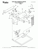 TOP AND CONSOLE PARTS Diagram and Parts List for 7MWGD9015YW0  Whirlpool Dryer