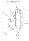REFRIGERATOR DOOR Diagram and Parts List for SS22AEXHW01  Whirlpool Refrigerator