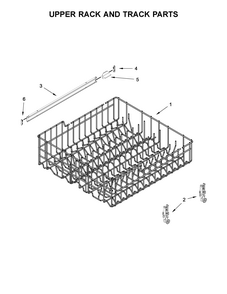 Upper Rack And Track Parts Diagram and Parts List for 66517489N710  Kenmore Dishwasher