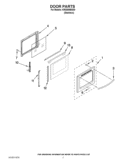 DOOR PARTS Diagram and Parts List for KIRS608BSS0  KitchenAid Range