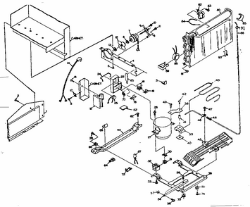Unit Parts Diagram and Parts List for 106S13GIM  Kenmore Refrigerator