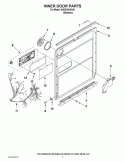 Part Location Diagram of WPW10421306 Whirlpool Inner Door