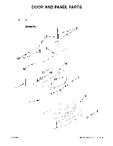 Door and panel parts Diagram and Parts List for 66513479N413  Kenmore Dishwasher