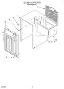 CABINET Diagram and Parts List for D25A2  Whirlpool Dehumidifier