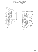 LATCH BOARD Diagram and Parts List for CMT135SGW0  Whirlpool Microwave
