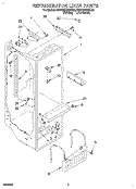 REFRIGERATOR LINER Diagram and Parts List for KSRC22DBWH00  KitchenAid Refrigerator