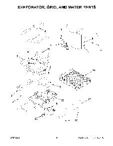 Evaporator, Grid, And Water Parts Diagram and Parts List for KUIX535HPS01  KitchenAid Ice Maker