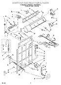 CONTROLS AND REAR PANEL Diagram and Parts List for 4LBR8255DQ1  Whirlpool Washer