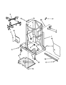 Frame Parts Diagram and Parts List for GC900QPPQ5  Whirlpool Trash Compactor
