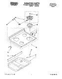 COOKTOP, LITERATURE Diagram and Parts List for FEP320BW1  Roper Range