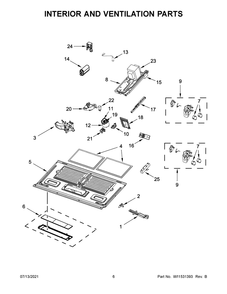 Interior And Ventilation Parts Diagram and Parts List for MMV6190FZ4  Whirlpool Washer