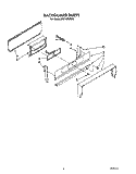 BACKGUARD Diagram and Parts List for SF314PSRW6  Whirlpool Range