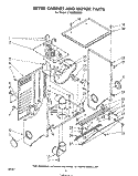 DRYER CABINET AND MOTOR Diagram and Parts List for LT4900XMW1  Whirlpool Washer Dryer Combo
