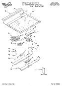 MAINTOP, LITERATURE Diagram and Parts List for RS386PXEB1  Whirlpool Range