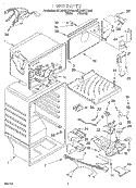 LINER Diagram and Parts List for 8ET20NKXFN00  Whirlpool Refrigerator