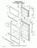 DOOR PARTS Diagram and Parts List for W8TXEWFYB02  Whirlpool Refrigerator