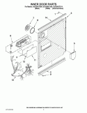 INNER DOOR PARTS Diagram and Parts List for GU3200XTXQ4  Whirlpool Dishwasher