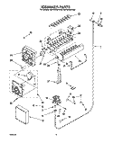 ICEMAKER Diagram and Parts List for KBRS36MHW00  KitchenAid Refrigerator