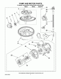 PUMP AND MOTOR PARTS Diagram and Parts List for KUDL40CVBL3  KitchenAid Dishwasher