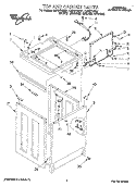 TOP AND CABINET, LIT/OPTIONAL Diagram and Parts List for CAP2772BN1  Whirlpool Washer