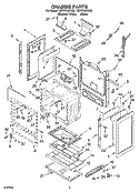 CHASSIS PARTS Diagram and Parts List for YSF379LEKB0  Whirlpool Range