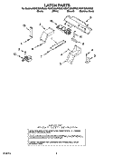 LATCH PARTS Diagram and Parts List for KEHC309JBT08  KitchenAid Microwave Oven Combo