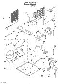 UNIT PARTS Diagram and Parts List for 5XKVN600K01  Whirlpool Refrigerator