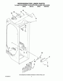 REFRIGERATOR LINER PARTS Diagram and Parts List for ED5LHAXWB00  Whirlpool Refrigerator