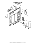 INNER DOOR Diagram and Parts List for LUD2100X3  Whirlpool Dishwasher