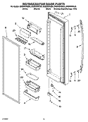 REFRIGERATOR DOOR PARTS Diagram and Parts List for GS2SHEXNS00  Whirlpool Refrigerator
