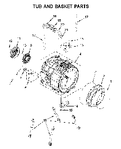 Tub and basket parts Diagram and Parts List for WFW6620HW2  Whirlpool Washer