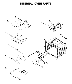 Internal oven parts Diagram and Parts List for WOS72EC0HV02  Whirlpool Wall Oven