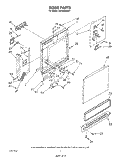 DOOR Diagram and Parts List for DU1098XRW1  Whirlpool Dishwasher