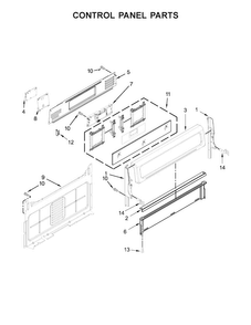 Control Panel Parts Diagram and Parts List for KFGG500ESS0  KitchenAid Range