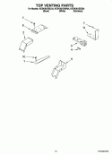 TOP VENTING PARTS, OPTIONAL PARTS Diagram and Parts List for KESK901SSS04  KitchenAid Range