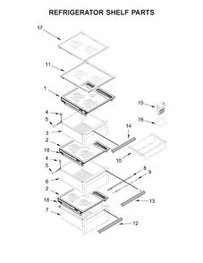 Part Location Diagram of W10257466 Whirlpool RAIL