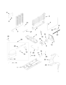 Unit Parts Diagram and Parts List for 10672154111  Kenmore Refrigerator