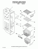 FREEZER LINER PARTS Diagram and Parts List for BRS70FRANA00  Whirlpool Refrigerator