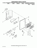 DISPENSER FRONT PARTS Diagram and Parts List for WSF26D4EXA02  Whirlpool Refrigerator