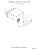 TOP GRILLE AND UNIT COVER PARTS Diagram and Parts List for KBLO36FTX04  KitchenAid Refrigerator