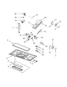 Interior And Ventilation Parts Diagram and Parts List for KMHS120EBL2  KitchenAid Microwave