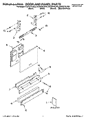 DOOR AND PANEL PARTS Diagram and Parts List for KUDP01DLBS0  KitchenAid Dishwasher