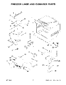 Freezer Liner And Icemaker Parts Diagram and Parts List for KRFC300ESS06  KitchenAid Refrigerator