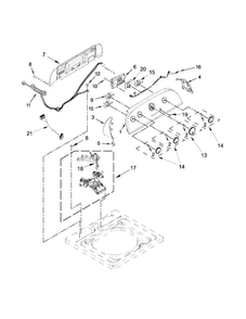 Controls And Water Inlet Parts Diagram and Parts List for WTW4800BQ0  Whirlpool Washer