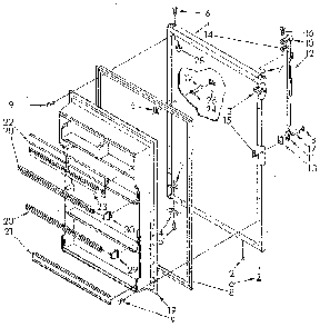 Refrigerator Door Diagram and Parts List for ET20AKXSF07  Whirlpool Refrigerator