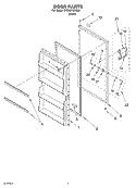 DOOR Diagram and Parts List for EV200FXKQ00  Whirlpool Freezer