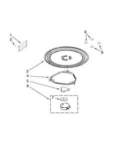 Turntable Parts Diagram and Parts List for WMH31017AB2  Whirlpool Microwave