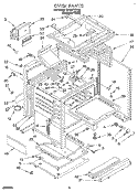 OVEN Diagram and Parts List for SF367PEYQ6  Whirlpool Range