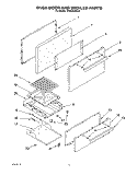 OVEN DOOR AND BROILER Diagram and Parts List for SF3020EWW2  Whirlpool Range